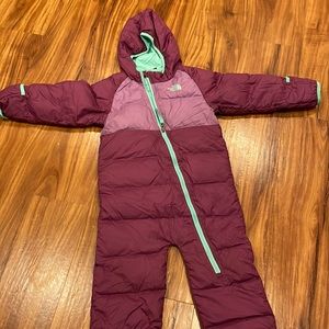 The Northface Down snow bib infant size 18-24 M